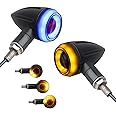 NTHREEAUTO Sequential Turn Signals Light LED Switchback Flowing Motorcycle Blinkers Universal Bullet Indicators Compatible with Harley Honda Kawasaki Yamaha Suzuki Off-road