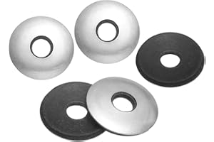 uxcell 50Pcs 5/16" x 1" Sealing Washers, 304 Stainless Steel EPDM Bonded Neoprene Rubber Washers for Screws Bolts, Silver&Black