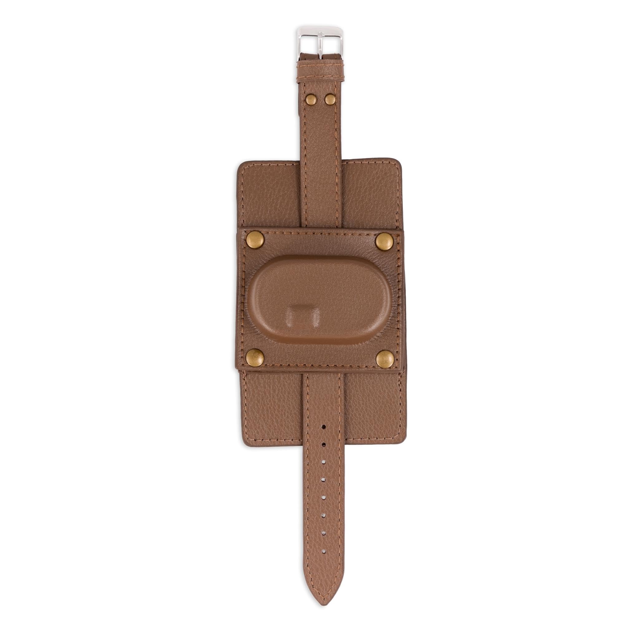 Underground Toys Official Doctor Who Vortex Manipulator Replica Watch - Brown Leather Cuff Strap - Adult Unisex - Science Fiction Theme - DR234 Model