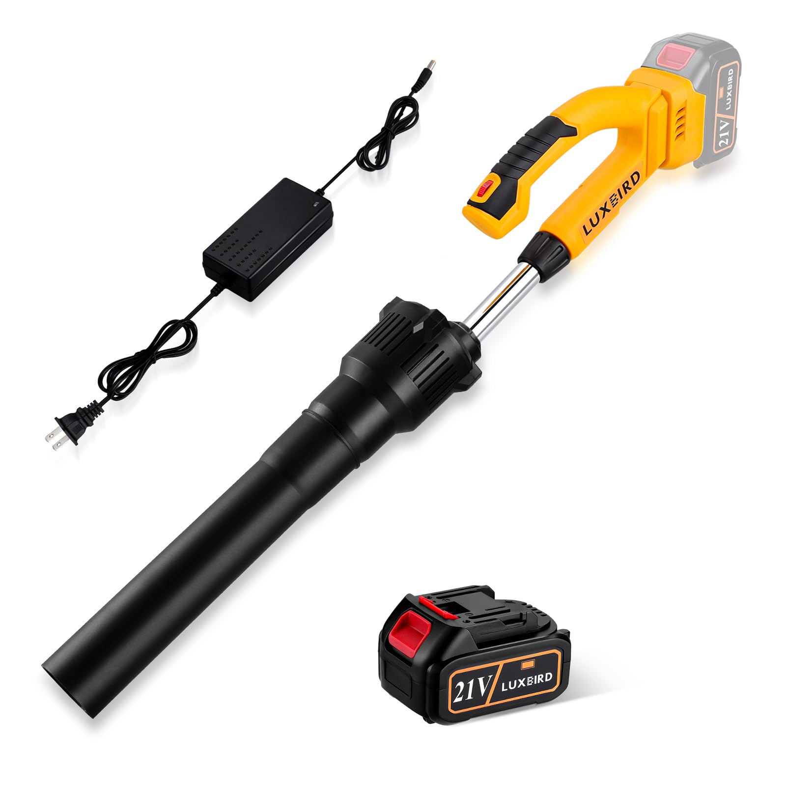 Photo 1 of **** PARTS ONLY****   LUXBIRD 21V Leaf Blower Cordless with Battery and Charger, 5 Variable Speed Up to 150 MPH, Lightweight, 4.0Ah Battery Powered for Cleaning Lawn, Courtyard, Garage, Rooftop, Snow