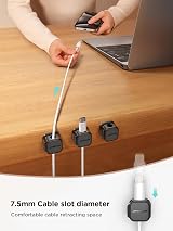 JOYROOM 6 Pack Cable Tidy Clips Magnetic Desk Cable Organizer 7.5mm view 5