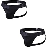 JOCKMAIL Mens Jock strap Underwear Athletic Supporter Performance Jockstrap Elastic 2 Pack