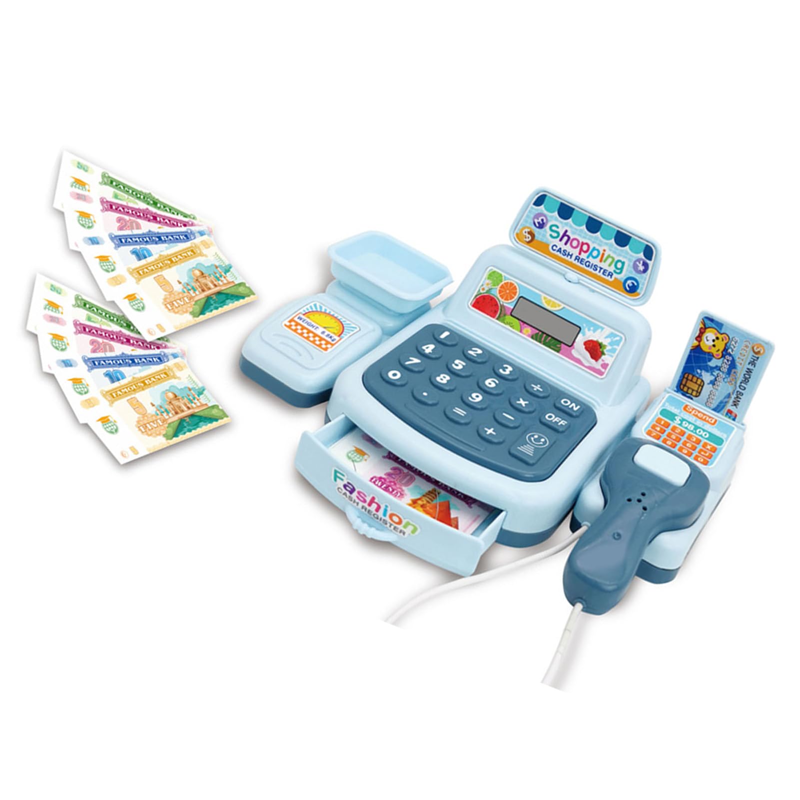 Photo 1 of Interactive Kids Cash Register with Scanner Lights Sounds Effect for Children Supermarket Checkout