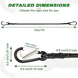 RIO Direct Bungee Cords with Carabiner Hooks 12