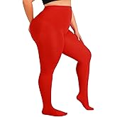 DORALLURE Plus Size Fleece Lined Tights Women, Opaque Winter Warm thermal Leggings Pantyhose
