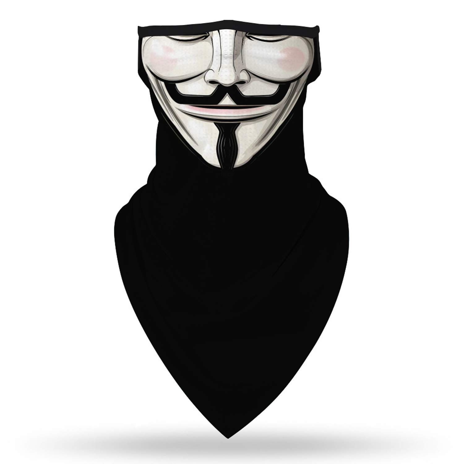 Photo 1 of YAYOUREL Halloween Scary Hacker Mask Halloween Skeleton Bandana Neck Gaiter Face Mask Covering Ear Loop Hole Triangle Bandanas for Men Women Summer UV Face Scarf Mask Cover for Fishing