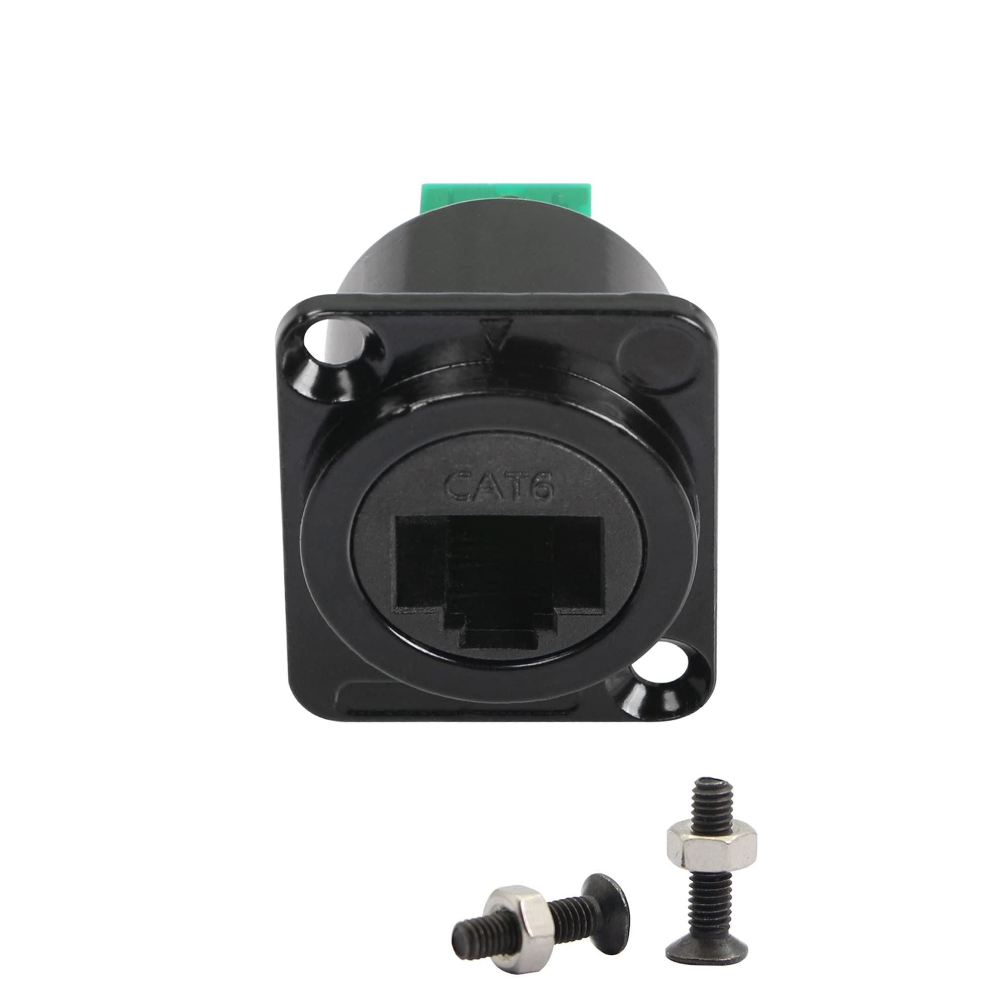 QIANRENON RJ45 Panel Mount Adapter CAT6 8P8C Female to PCB Wireboard Weld Connector, Custom RJ45 Socket