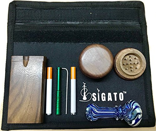 Sigato™ : Smell Proof Bag Pouch Case Kit1 (Color : Black) (Size:10