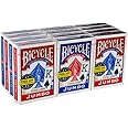 Bicycle Poker Standard Size Jumbo Face Index Playing Cards, Blue/Red, 12 Piece