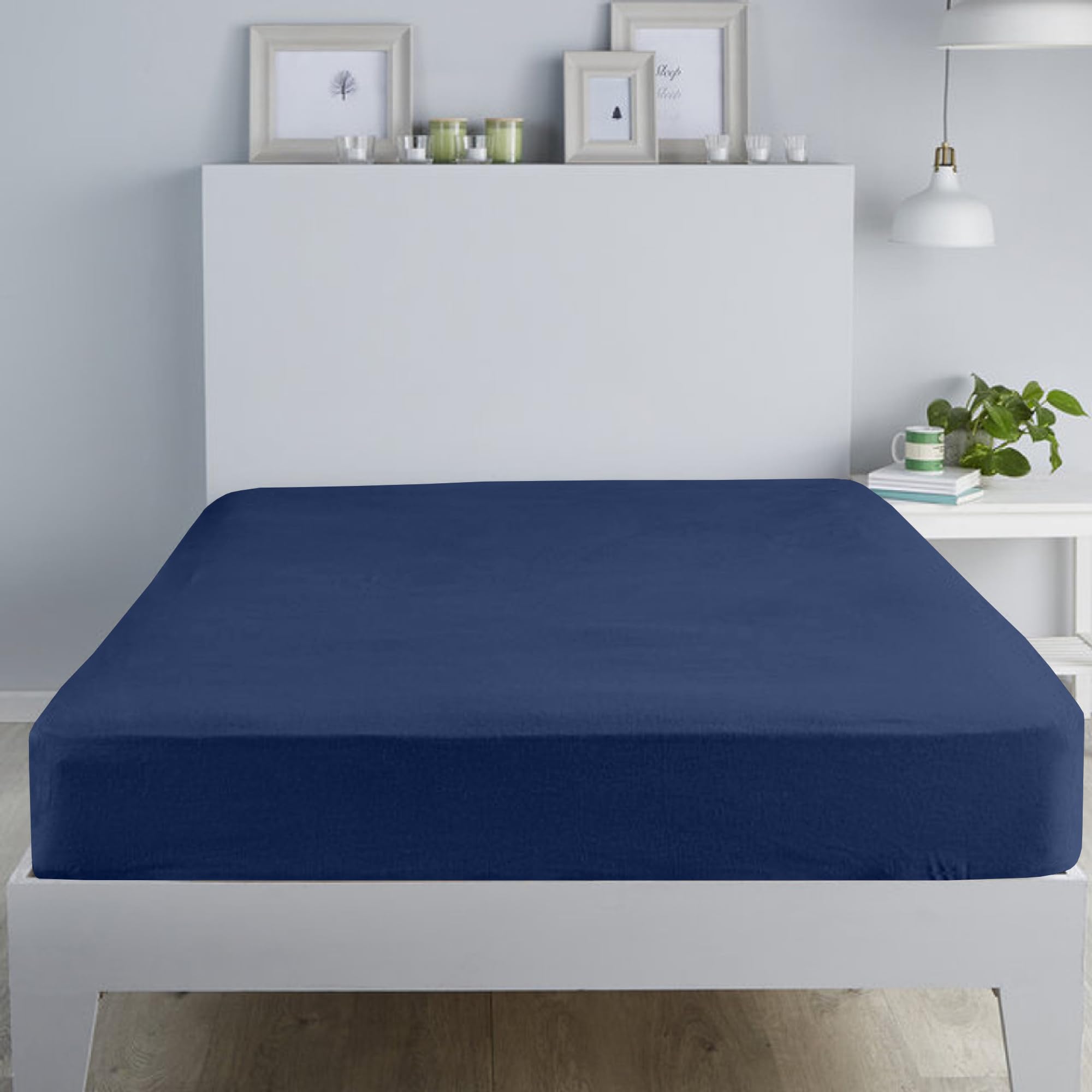 Cotton Comfort Bedding 100% Brushed Cotton Flannelette Fitted Sheet Small Double – Soft Warm Deep Fit Bed Sheet, Heavyweight Luxury Brushed Cotton Bedding for Cozy Winter Nights — image 1