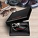 Mens Leather wallet by Shimmy Kahana genuine bifold Snap closure and Keychain