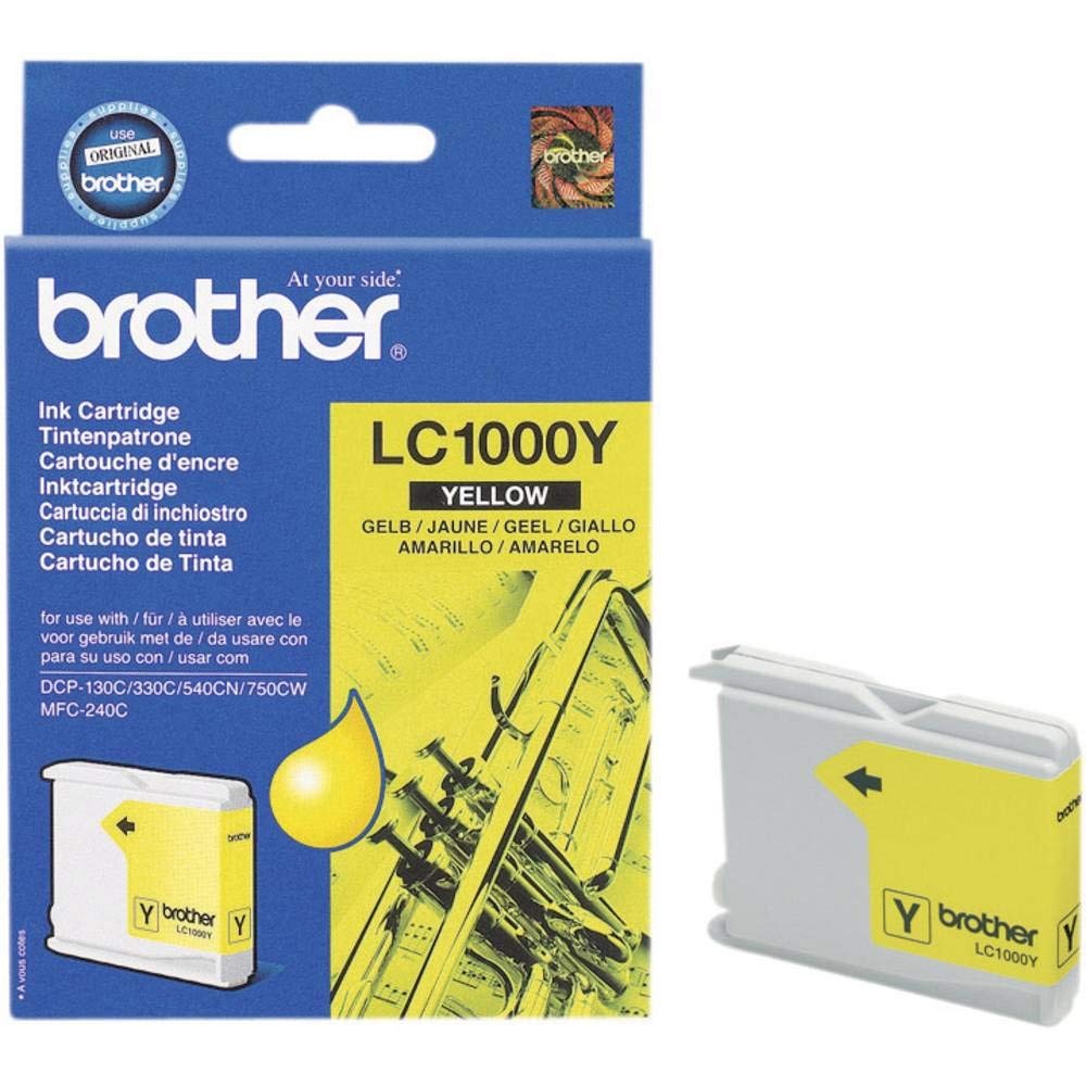 Brother LC1000Y - Yellow - original - ink cartridge - for Brother DCP-350, 353, 357, 560, 750, 770, MFC-3360, 465, 5460, 5860, 660, 680, 845, 885