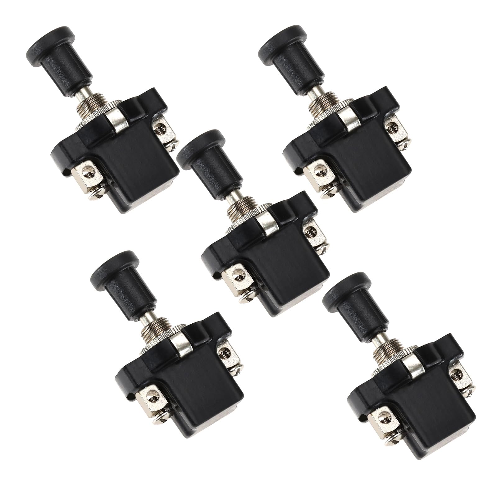 Be In Your Mind 5Pcs ASW-05 Single Gear Push-pull Switch Electrical ON-OFF Push-Pull Switch Accessories for Electrical Appliances Tractor 10A DC12V/24V