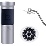 1Zpresso JX-PRO Manual Coffee Grinder Silver Capacity 35g with Assembly Stainless Steel Conical Burr - Numernal Adjustable Se