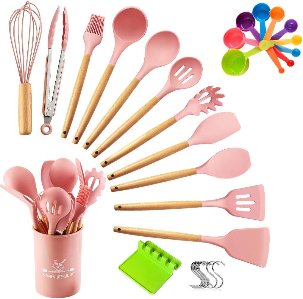 Top4you Silicone Cooking Utensils Set, 33 pcs Kitchen