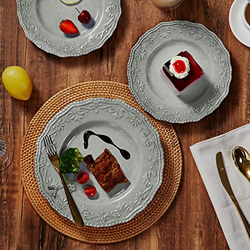 TP 18Piece Dinnerware Sets Service for 6, Melamine Dinner Plates and