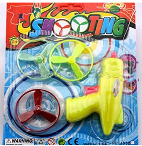 YOYOSTORE 1 Set Plastic Space Game Toy Gun Spin Flying Saucer Shooter Model Kit Children Kids Christmas Gift - Randomly Color - Thumbnail 3