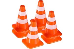 STOBOK Construction Cones 14pcs Miniature Road Cone Orange Mini Traffic s Toy Plastic Sign Road Toy Roadblock Sign Model Photo Prop Educational for Kids Small Orange s