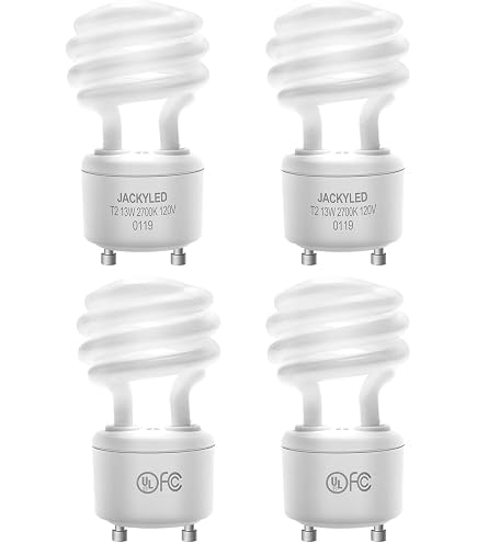 Feit Electric 13 Watt CFL Spiral Light Bulbs, 4-Pack | Dimmable Energy Saving Bulbs For Lamps & Fixtures