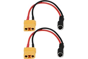 The Lord of the Tools 2Pcs XT90 Female to 8mm DC7909 Socket Cable 15cm 14AWG Compatible with BLUETTI Compatible with JACKERY