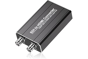 SDI to HDMI Adapter with SDI Loop Out, BNC to HDMI Converter Automatically detects SD/HD/3G-SDI, Embedded Audio