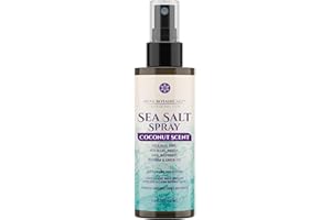 NUVA BOTANICALS Coconut Sea Salt Hair Texturizing Spray with Castor Oil, Aloe Vera, Red Algae, Kelp, Raspberry, and Green Tea (8.8 Oz)