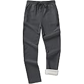 Weintee Men's 36" Inseam Tall Fleece Pants Sherpa Lined Sweatpants Long Length