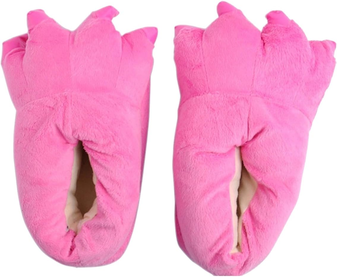 Unisex Soft Plush Home Slippers Animal Costume Paw Claw Shoes