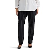 Lee Womens Plus Size Wrinkle Free Relaxed Fit Straight Leg Pant