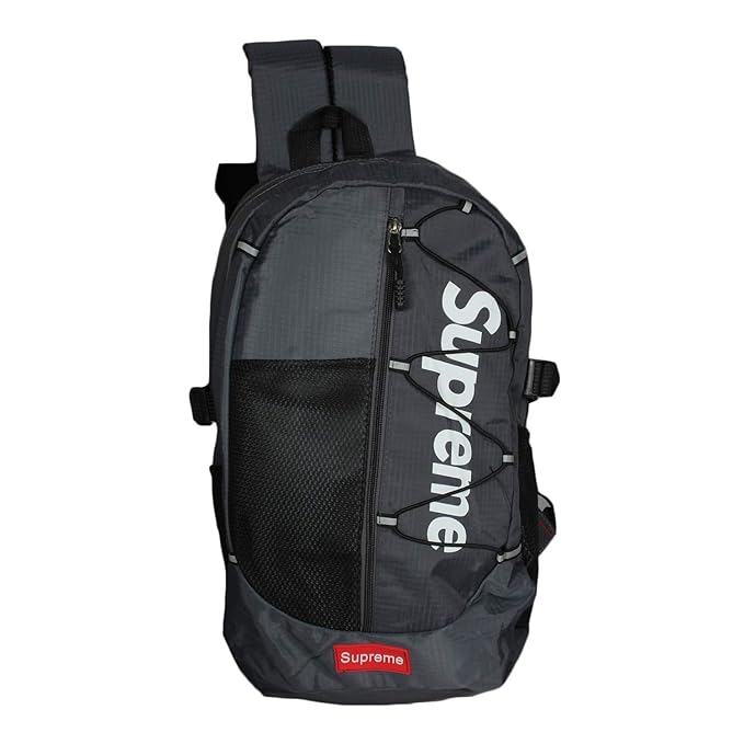grey supreme bag