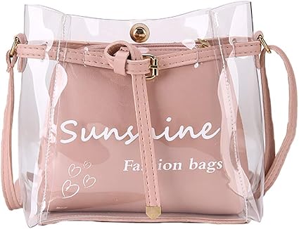 pink transparent purse