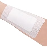Wound Dressings Adhesive, Large Dressing Pads Padding with Absorbent Patch, Individually Wrapped(10 x 25cm, 10 Pack)