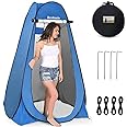 Brekmis Camping Toilet Pop Up Privacy Tent Changing Room Tent Portable Toilet for Camping Portable Shower Silver Coated Dress
