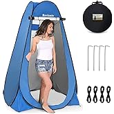 Brekmis Camping Toilet Pop Up Privacy Tent Changing Room Tent Portable Toilet for Camping Portable Shower Silver Coated Dress