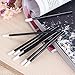 Jmkcoz 100pcs Disposable Lip Brush Lipstick Gloss Wands Applicator Eyeshadow Brush Makeup Tool Black Handle