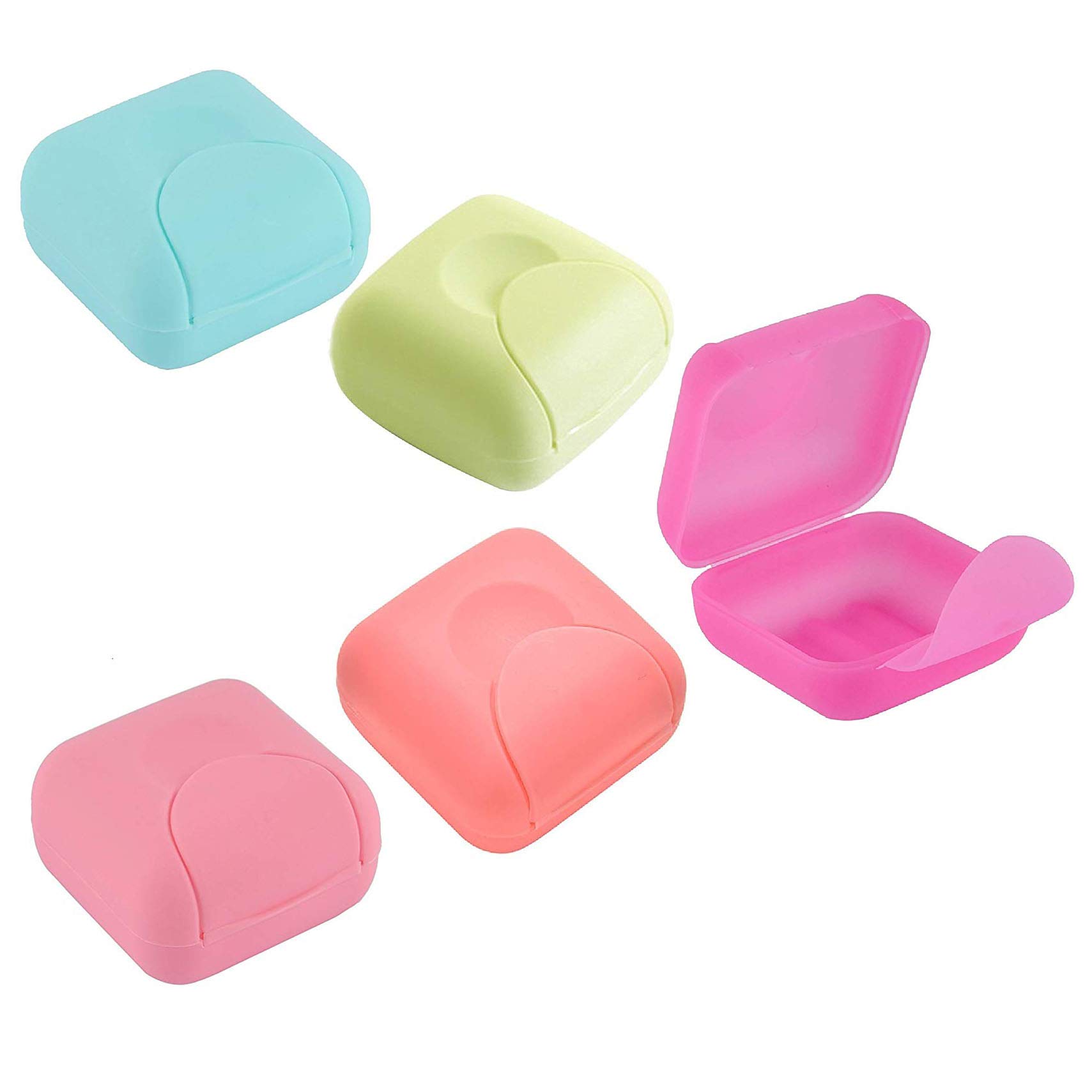 XLKJ 2 Pack Soap Box Dishes For Bathroom Shower Travel Portable Case Holder Container