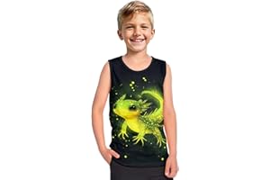 XXQGOMG Casual Vest Top for Baby Toddler Little Kids Boys Crew Neck Elastic Easy On/Off