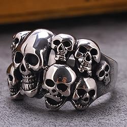 Jude Jewelers Stainless Steel Gothic Skull Vintage