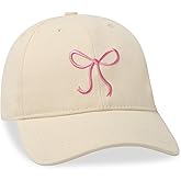 Bow-Tie Baseball Cap for Women Embroidered Trucker Hat Cute Summer Outdoor Travel Hiking Beach Sun Hats