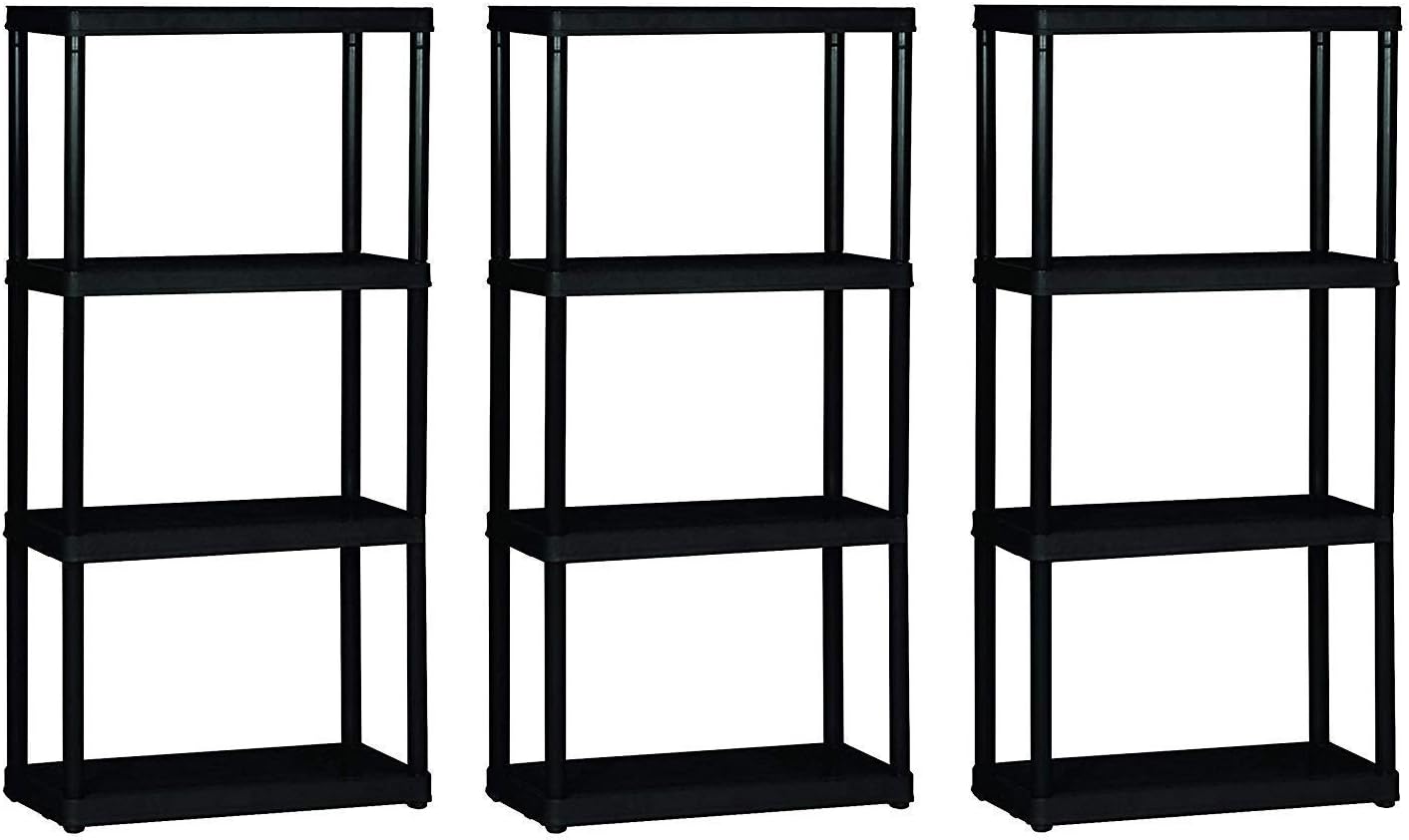 Gracious Living 4-Shelf Light Duty Shelf Unit (Pack of 3)