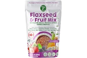 Colibreeco, Ground Flaxseed & Fruit Mix, Red Berries Flavor, 12 Oz (Pack of 1), Ground Flax Seeds, High in Natural Fiber & Omega-3, Plant-Based Nutrition, Vegan & Gluten-Free - Linaza Natural.