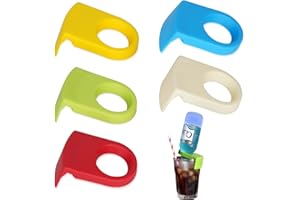 Ozzptuu ABS Drink Clips Bottle Buckle Holders Beer Cocktail Snap for Schooner & Goblet Glasses (Random Color) (5pcs)