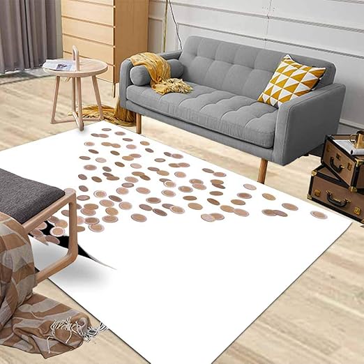 Amazon Com Jacrane Outdoor Area Rug 5x7 Area Rug Soft Area Rug Coins Falling In Black Hole Large Area Rug Farmhouse Area Area Rugs For Living Room Cozy Area Rug Modern Area Rug