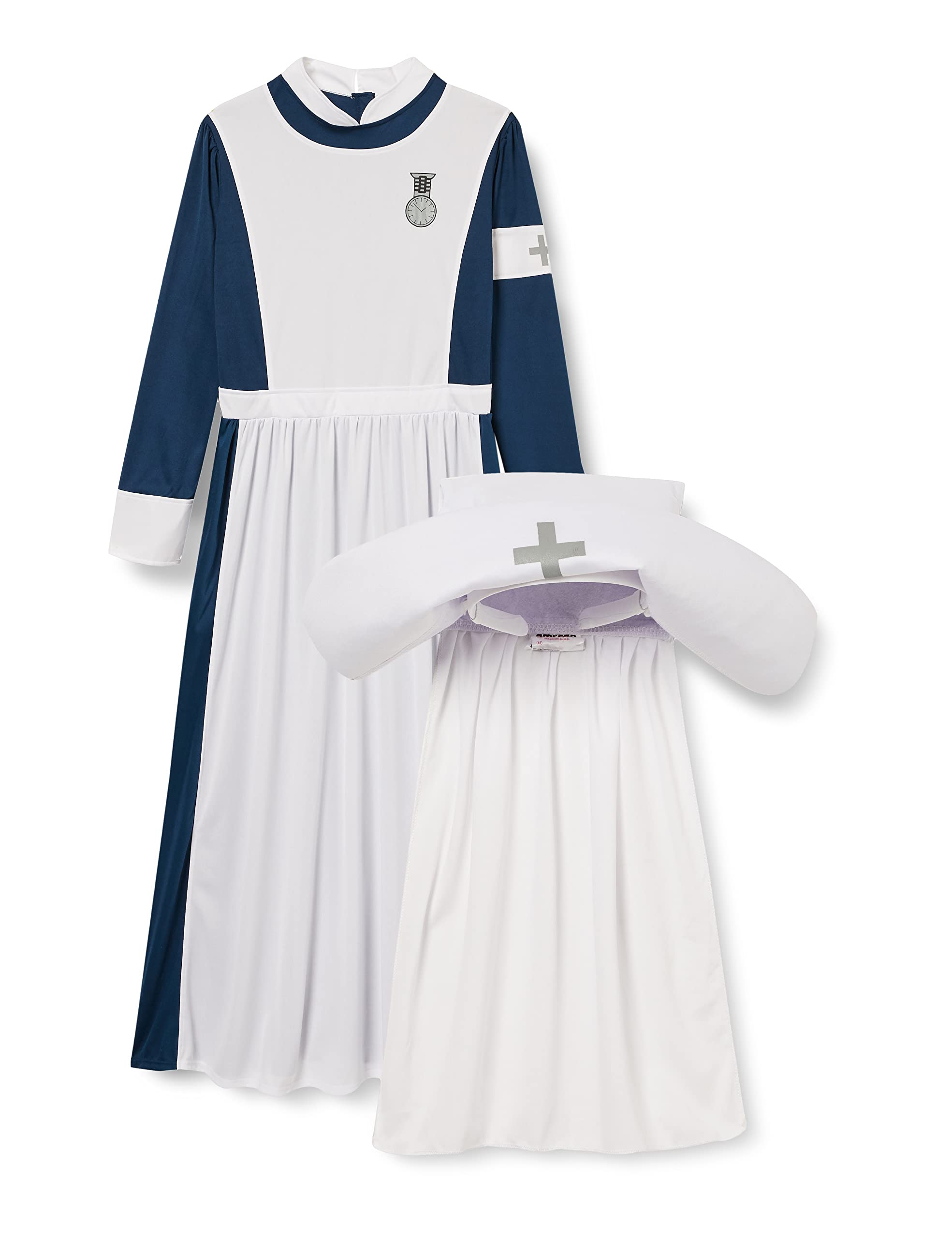 amscan 9905149 Adults Womens Great War Nurse Fancy Dress Costume (UK Dress Size 8-10)