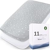 Bassinet Sheets - Fit for Airclub, Milliard, AMKE 3 in 1 (35" x 21"), Besrey, GoFirst, Dream On Me Traveler, Bellababy, MiClassic, Evolur Stellar Bassinet Bedside Sleeper, Ultra Soft & Super Stretchy
