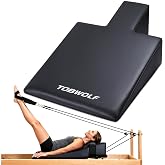 TOBWOLF Pilates Wedge Cushion, Non-Slip Workout Wedge for Reformer | Removable Wedge Mat, 13.5&deg; Incline, Prenatal Support, Beginner Friendly, Home &amp; Studio, Easy-Clean PU Leather