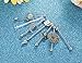 Milacolato 7PCS Industrial Barbell Earring Cartilage Piercing 14G Surgical Steel Turquoise Industrial Piercing Jewelry