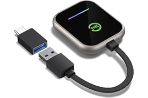 KUKIHO Wireless CarPlay Adapter 2024 Upgraded, Converts Factory Wired CarPlay to Wireless, Plug and Play Car Play Wireless Adapter, Compatible iPhone Multi-User Seamless Connection (Black)