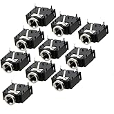 uxcell a12062600ux0366 10 Pcs 3 Pin PCB Mount Female 3.5mm Stereo Jack Socket Connector (Pack of 10)