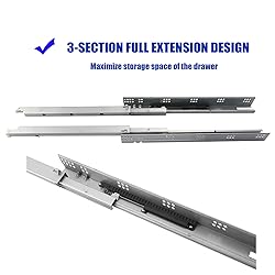 6 Pairs of 21 Inch Undermount Soft Close Drawer